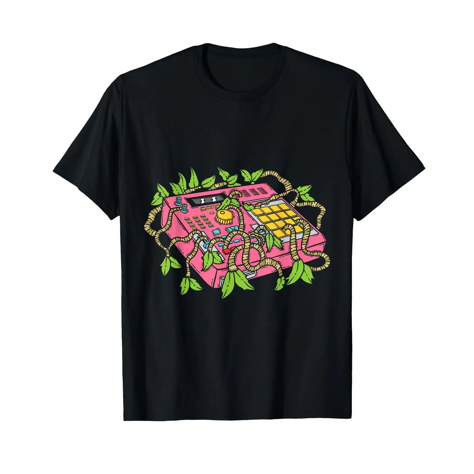 Keyboard Synthesizer Analogue MPC DJ Producer Drum Machine T Shirt vintage Washed homme Breathable Top For Everyday Wear