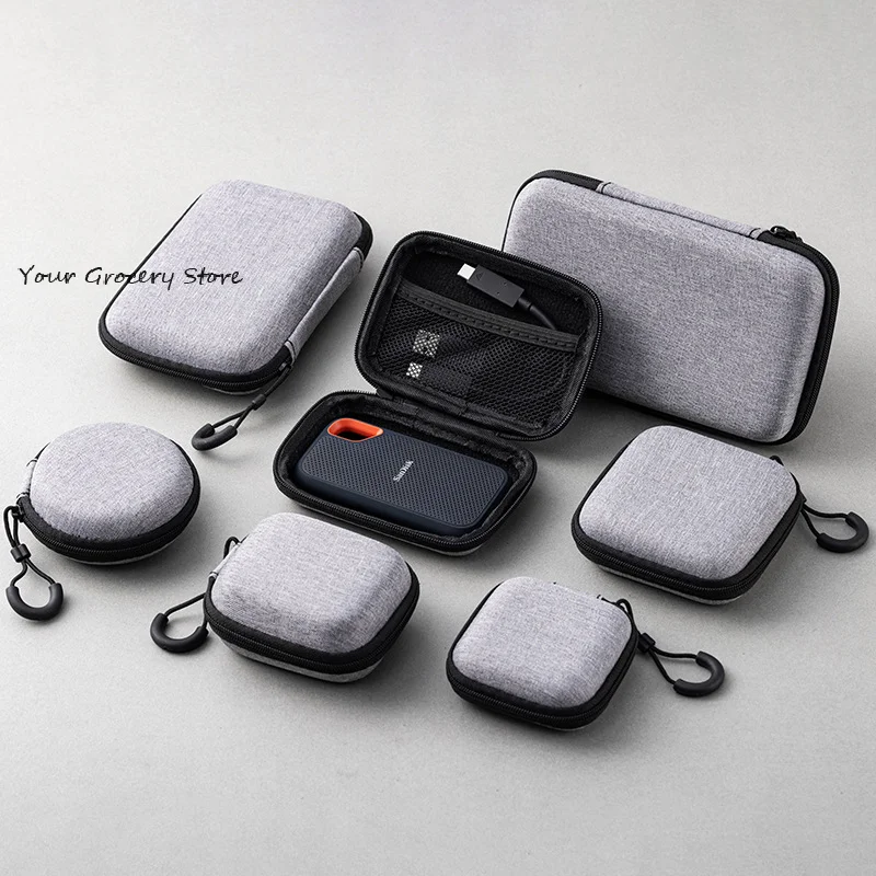 

Mini Data Cable Organizer Bag Waterproof Travel Organizer Bag Portable Mobile Phone Charger Protective Cases Earphone Bag