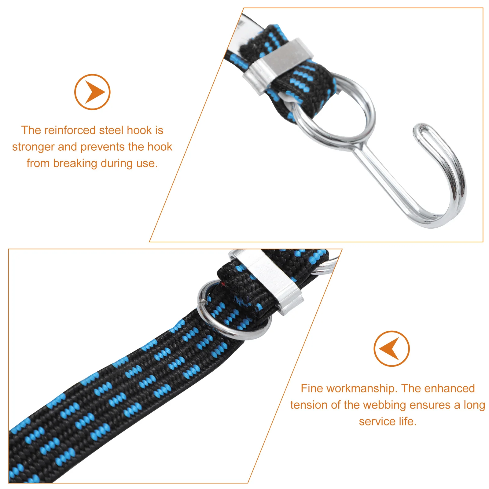 

Sturdy Tow Rope with Strong Hook for Vehicle Trailer Motorcycle Cargo Secure Fastening Thicken Nylon Towing Strap Bundling Belt