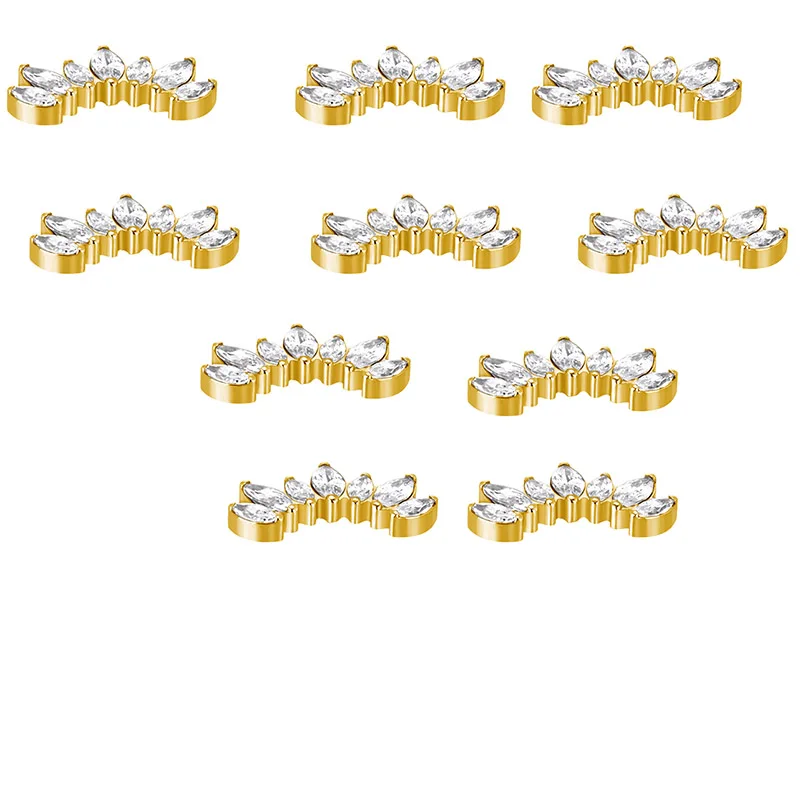 

10 pcs wholesale ASTM F136 Titanium EAR PIERC Thread 7 Marquise CZ Paved Top Ear Labret Lip Stud Cartilage Body Piercing Jewelry