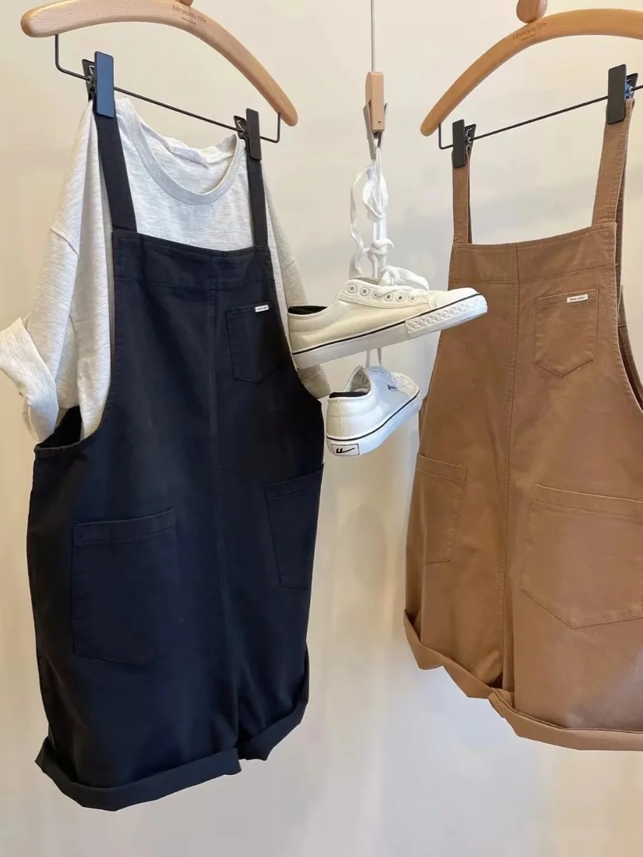 플러스 사이즈 데님 오버롤 여성 여름 얇은 캐주얼 와이드 레그 배 커버 슬리밍 점프수트 하이 웨이스트 멀티 포켓