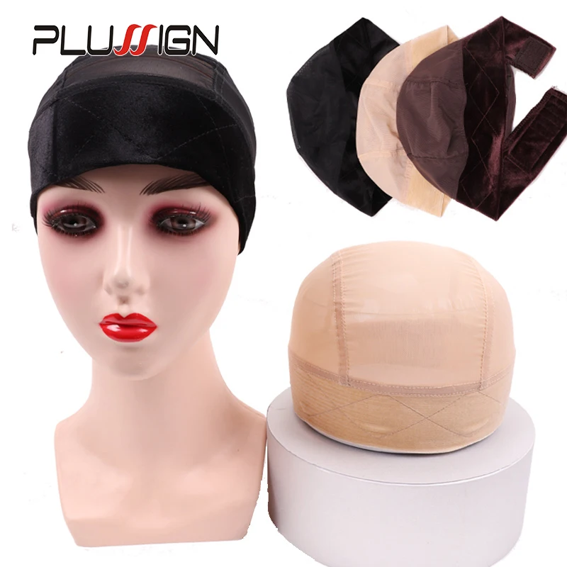 Plussign 1Pcs Wig Grip Cap 2-In-1 Velvet Wig Grip Band Plus Wig Cap For Wigs Black Nude Brown Headband Wig Caps For Wigs