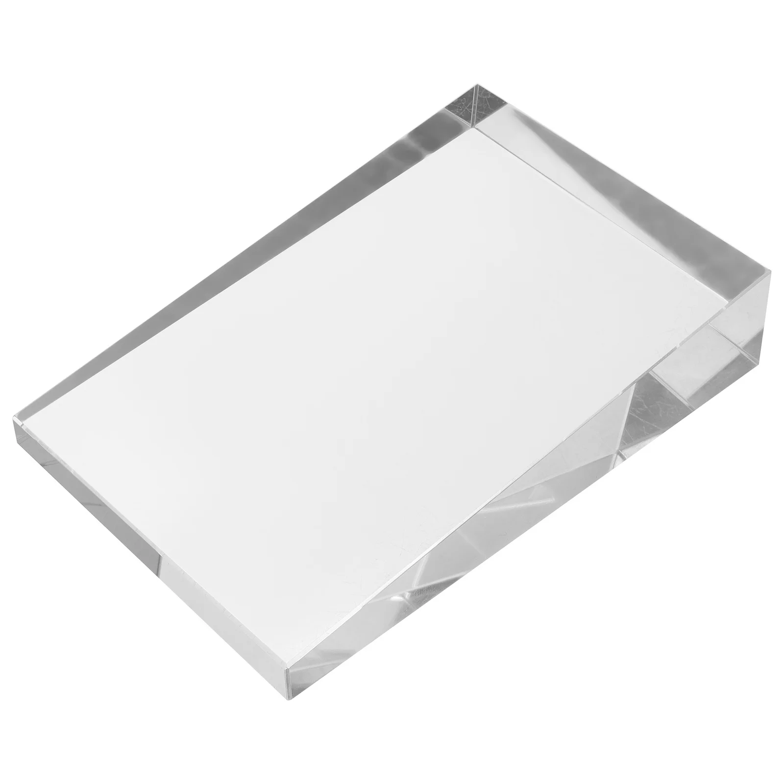 

Crystal Photo Frame Desktop Ornament with Solid Base Handcraft Display Frame for Photos Memories Photo Holder