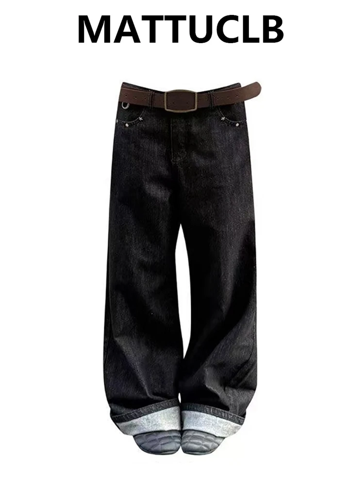 

Women's Baggy Jean Denim Pants Cleanfit Y2K Japanese Harajuku 2000s American Retro Grunge Simple Tide High Street Korean Chic