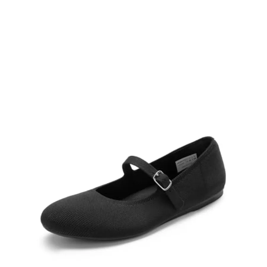 

DREAM PAIRS Women's Mary Jane Ballet Flat Shoes Dressy Foldable Knit Flats with Arch Support Comfortable for Casual Work Office