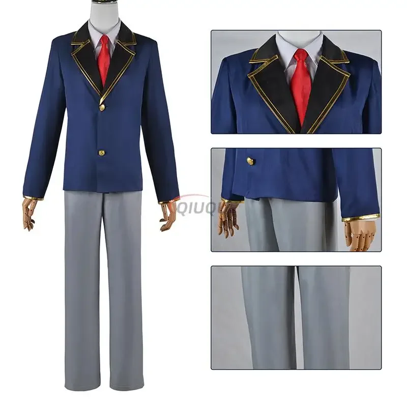 Kostium dla dorosłych Anime Oshi No Ko Hoshino Akuamarin Cosplay Uniform Aqua Wig Halloween Role Play Strój Chłopcy Mężczyźni Kobiety Garnitury