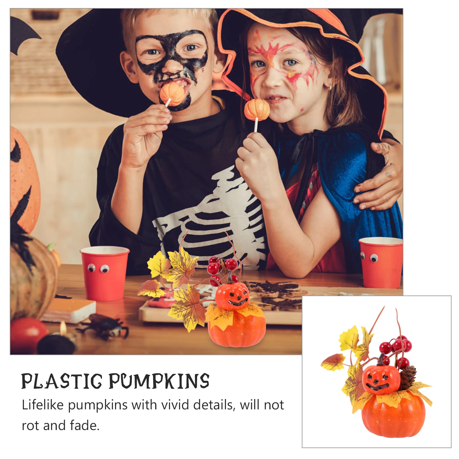 

Artificial Pumpkin Decor Lifelike Thanksgiving Fall Table Decoration Halloween Outdoor Indoor Pumpkin