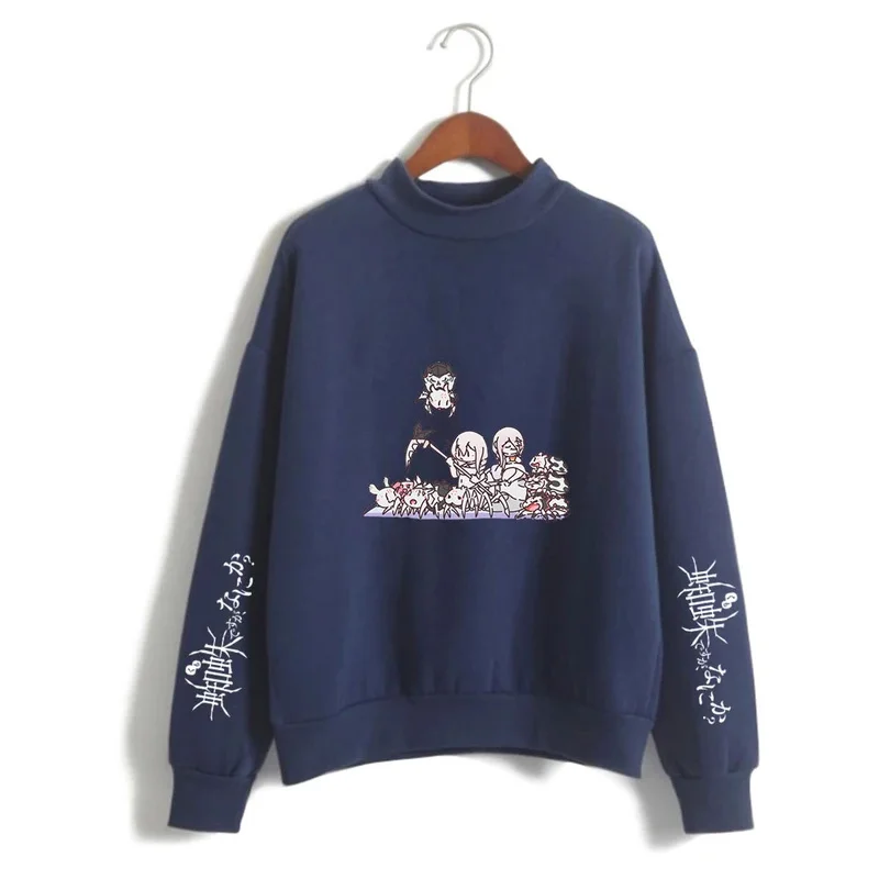 2022 So I'm a Spider, So What? Komoko Anime It's Cloudy, What's Up? Men's Turtleneck Sweaters Pullovers Casual Tracksuit Clothes