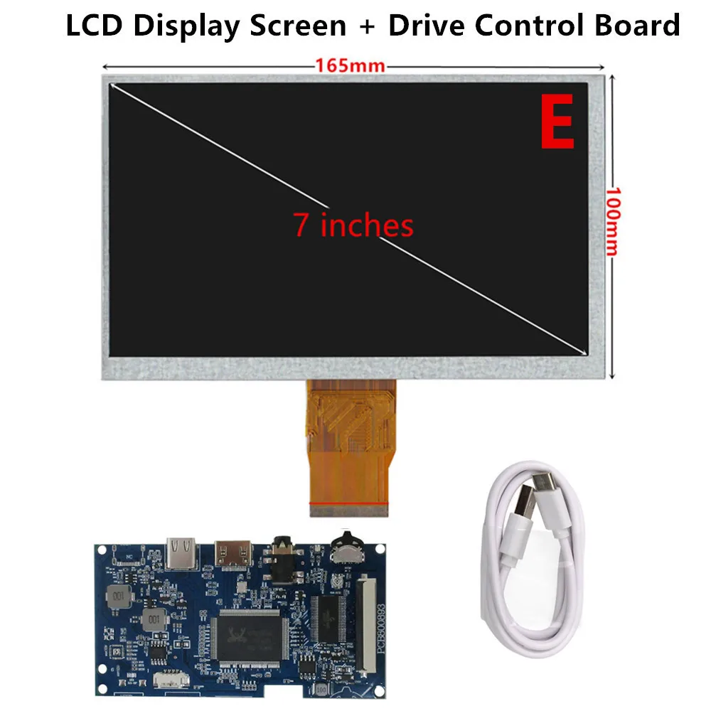 Imagem -06 - Polegada 1024*600 Ips Tela Lcd Universal Faça Você Mesmo Placa de Controle Driver para Raspberry pi Banana pi pc Monitor Portátil 7