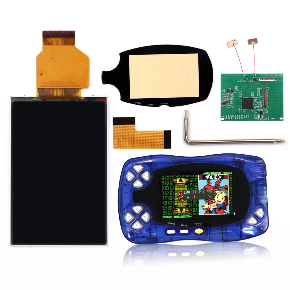 

WSCC IPS ЖК-экран HD для консоли Wonder Swan Crystal Color, подсветка дисплея, встроенное экранное меню