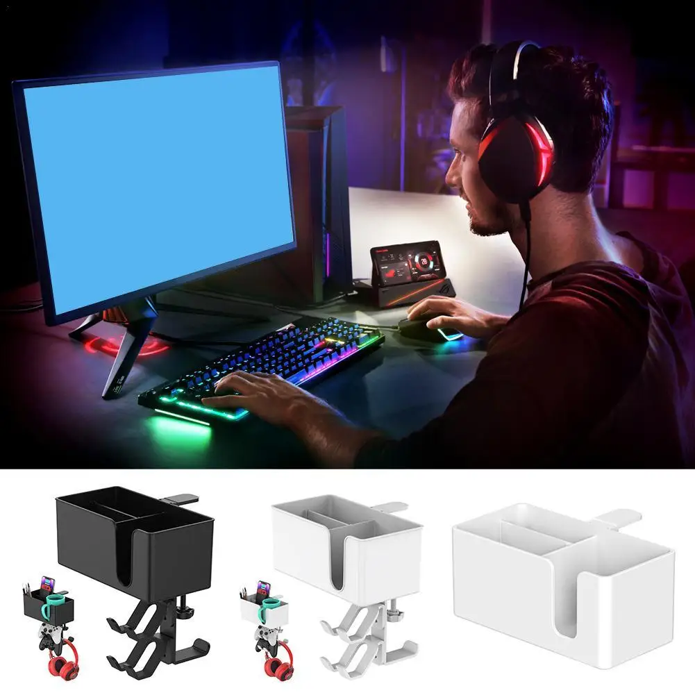 

Desktop Water Cup Holder Desk Storage For PC Gamer Multi-functional Headset Gamepad Stand Headphones Handle Bracket Accessories