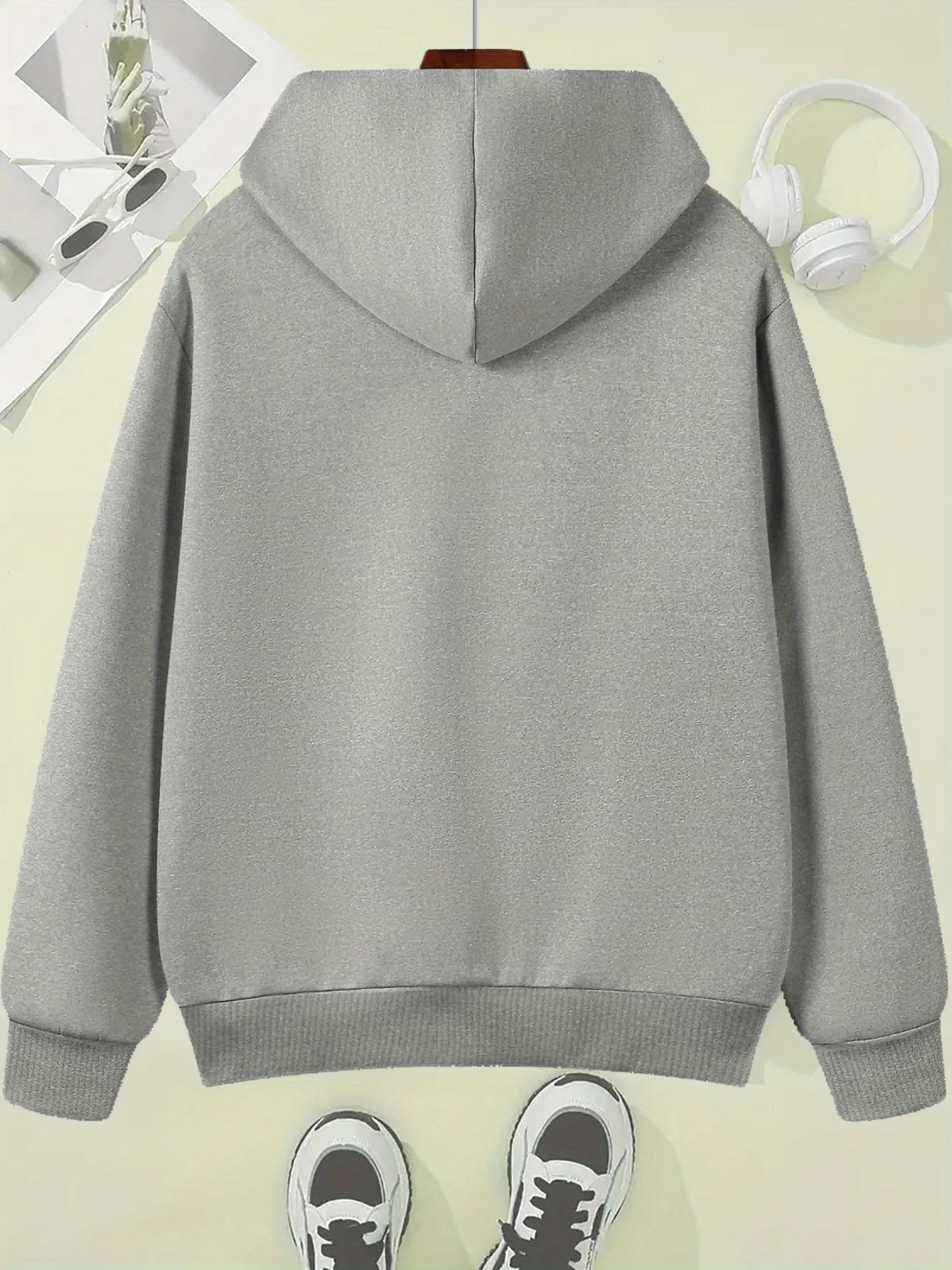 FAITH dameshoodie met print - comfortabele kangoeroezak, casual sweatshirt met lange mouwen voor mode