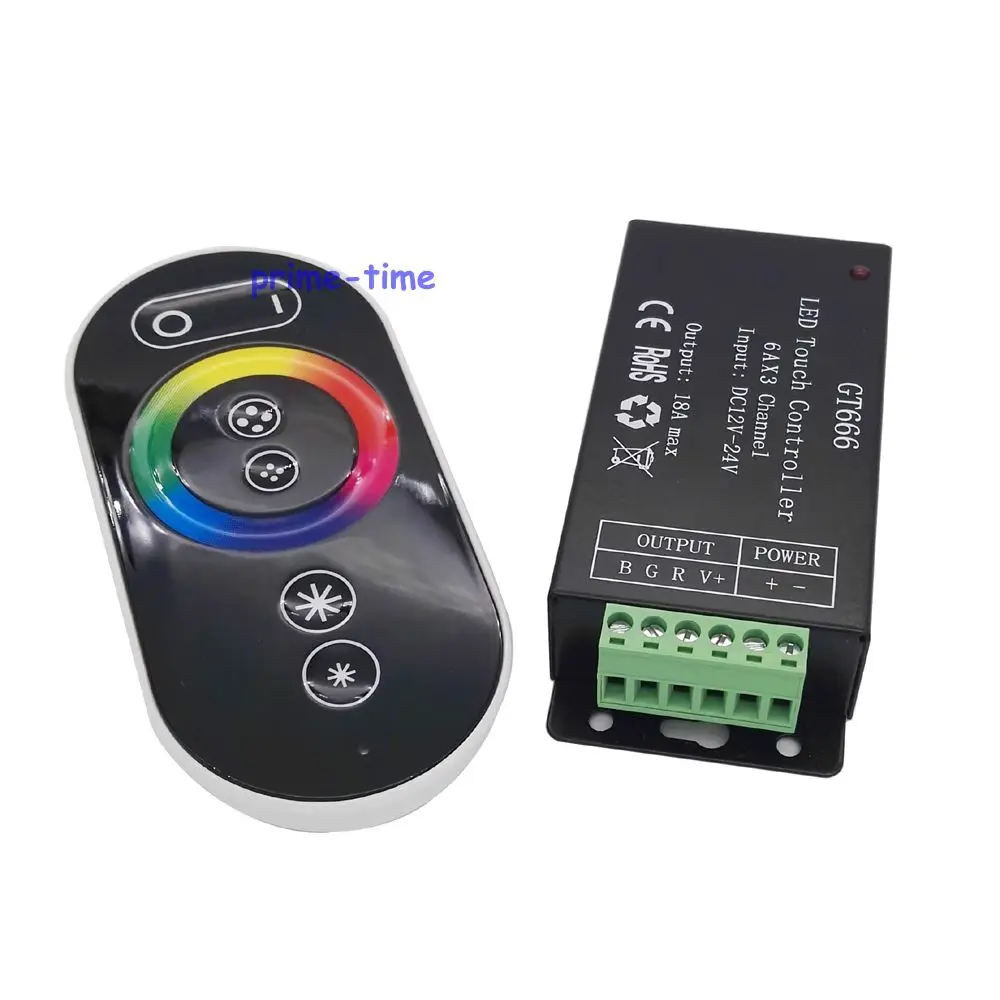 GT666 Touch Panel RGB Led Controller DC12-24V 6Ax3 Channel Controller For Rgb Led Strip Led Light Lamp  