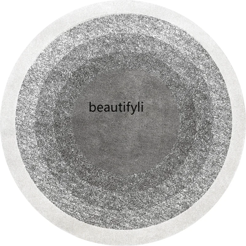 Gradual change round carpet living room minimalist wabi sabi wind premium gray oval carpet study bedroom bedside blanket