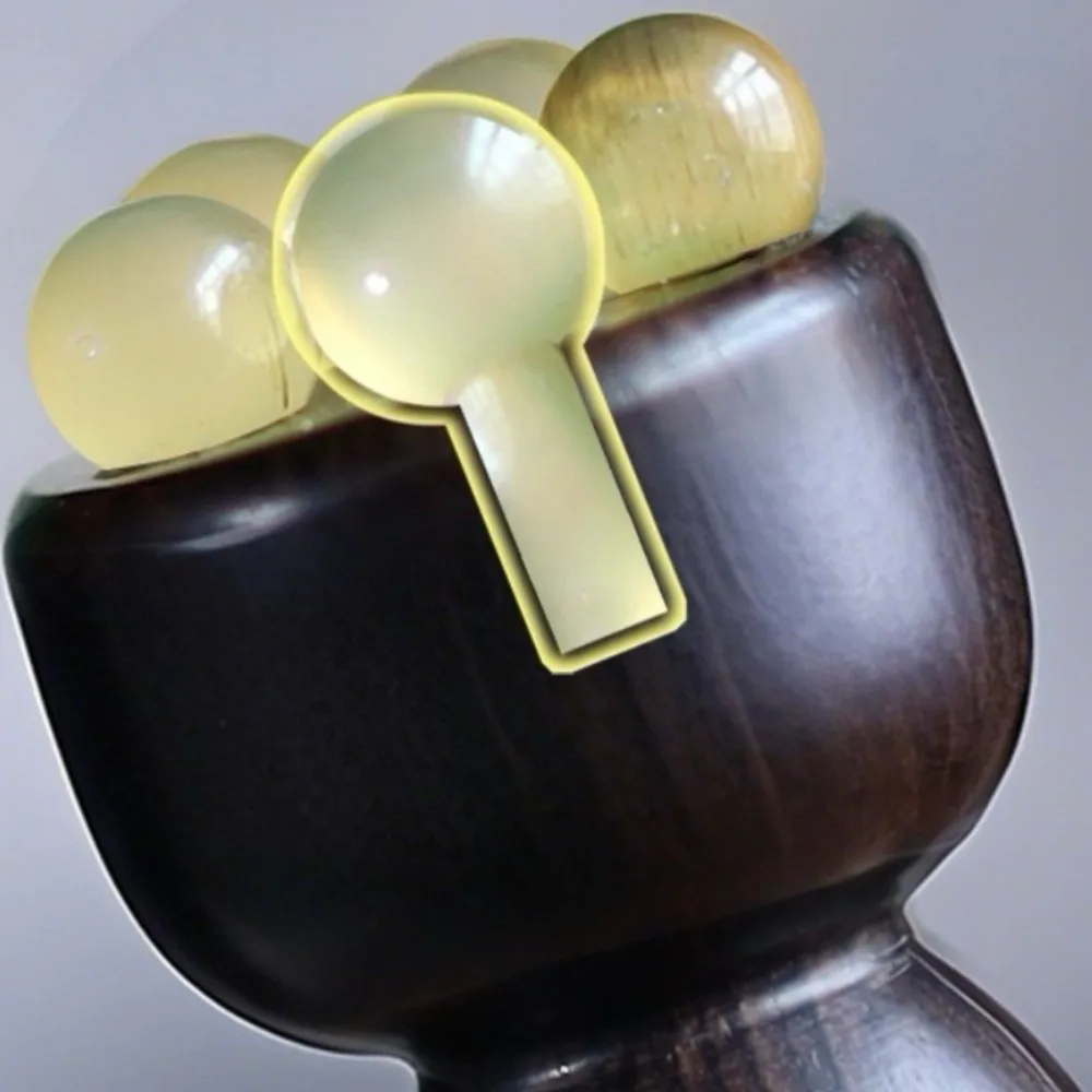 Ontwerp met vijf kralen Sandelhout Lotus Seedpod Massager Gezichtslift en aanscherping Verminder wallen Oogmassagestick