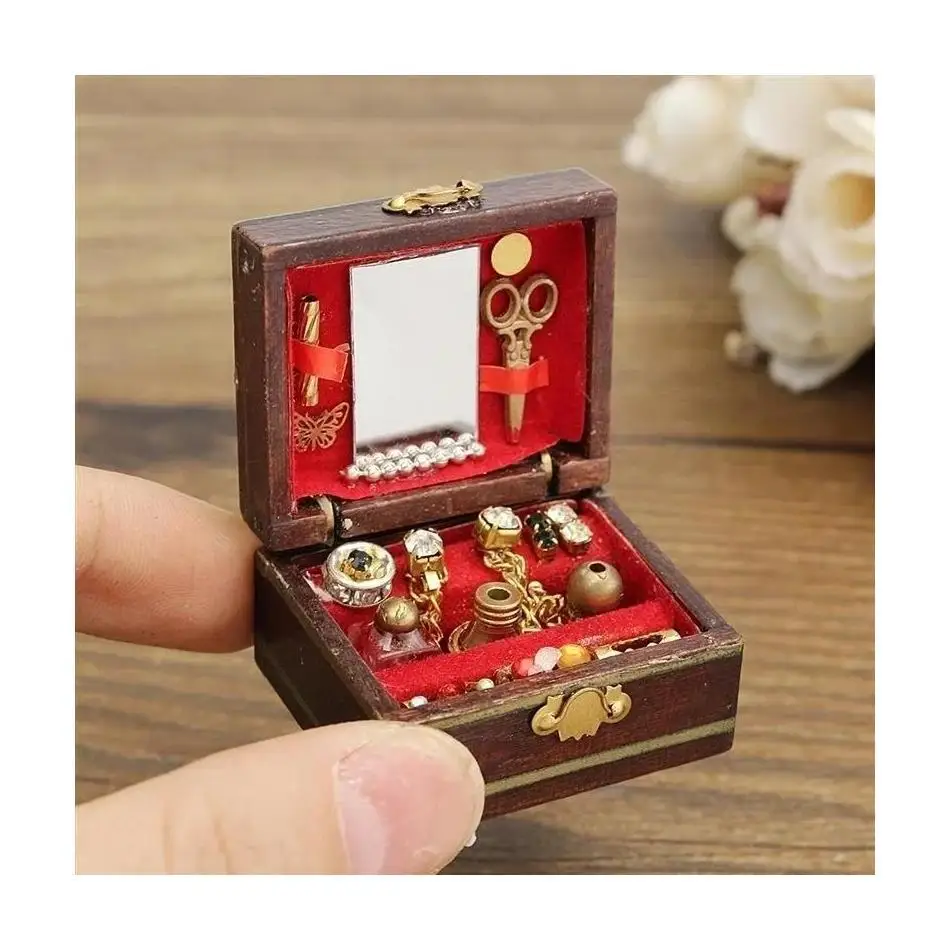 

1 Pcs Mini Organizer Display Travel Jewelry Zipper Case Boxes Earrings Necklace Ring Portable Jewelry Box Vintage Storage
