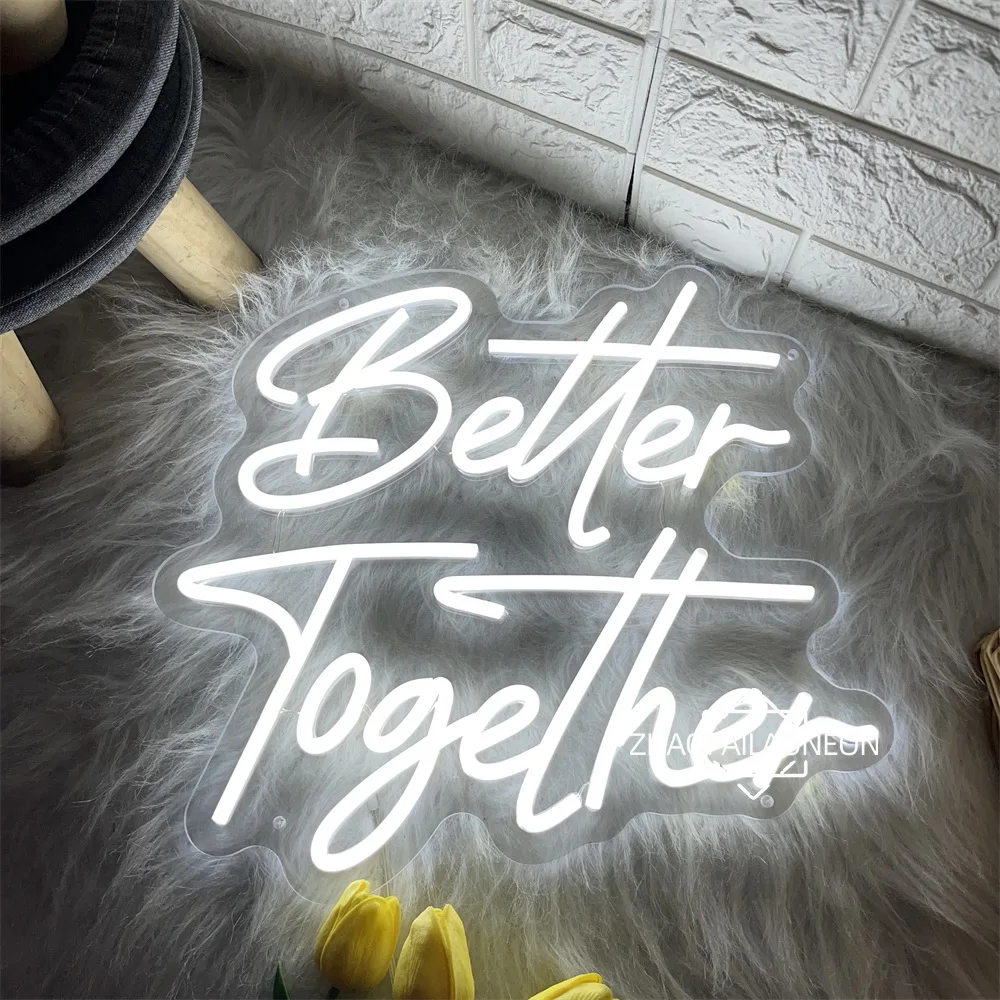 

Better Together Neon Led Sign Wedding Decoration Room Bedroom Decor Wall Hanging Neon Signs Proposal Party Decoration Neon Light