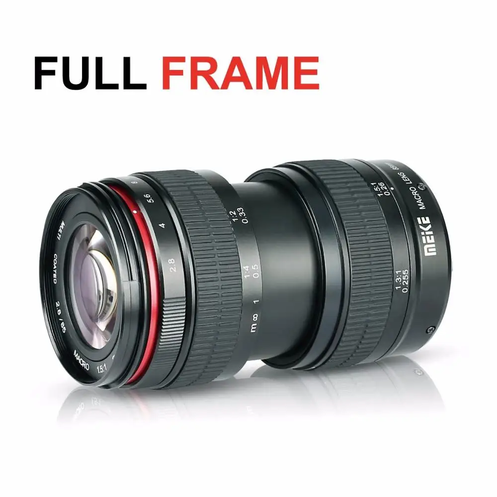Meike 85mm F2.8 Camera Lens Full Frame 1.5:1 Macro for E Mount for Camera Canon Fujifilm M4/3 Nikon