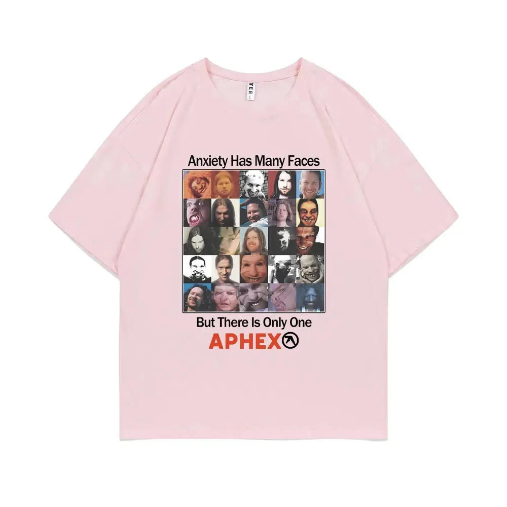 Britain Electronic Music Aphex Twin Anxiety Has Many Faces But There Is Only One APHEX Graphic T-shirt Unisex Fashion T Shirts