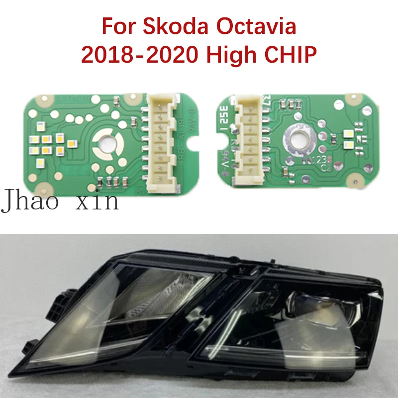 

Балластные дневные ходовые огни для Skoda Octavia, белые фары, DRL-чип, Angel Eye, MK3 2018-2020, светодиодная плата