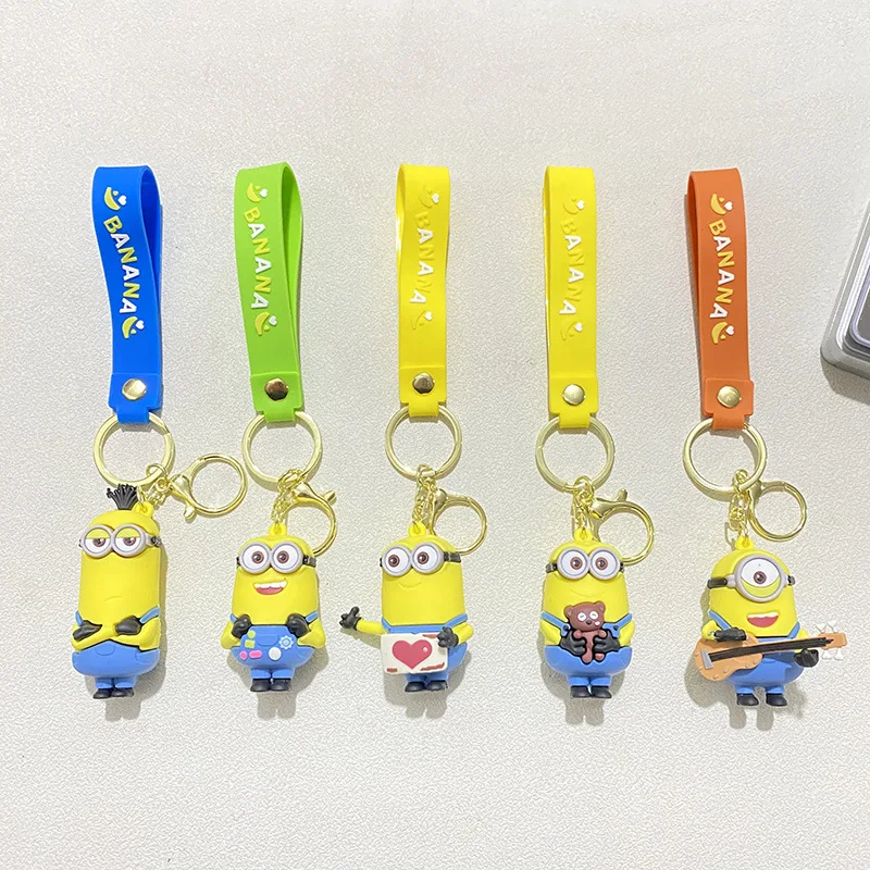 Minion Keychain Bob Kevin Stewart Drag Anime Couple Pendant Backpack Pendant Gift