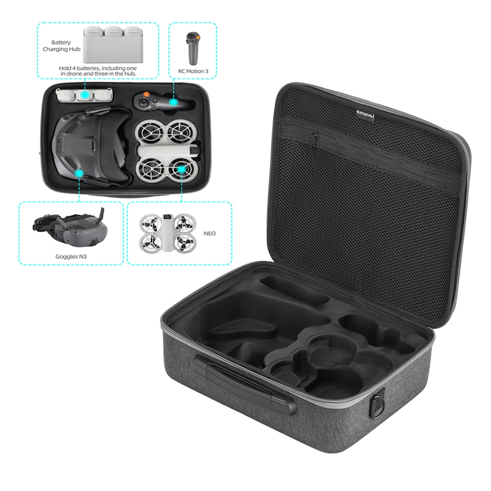 Goggles N3 Bag Drone Case Free Flying Suit for DJI NEO Motion Fly More Comb Portable Carrying Box Handbag Accessories