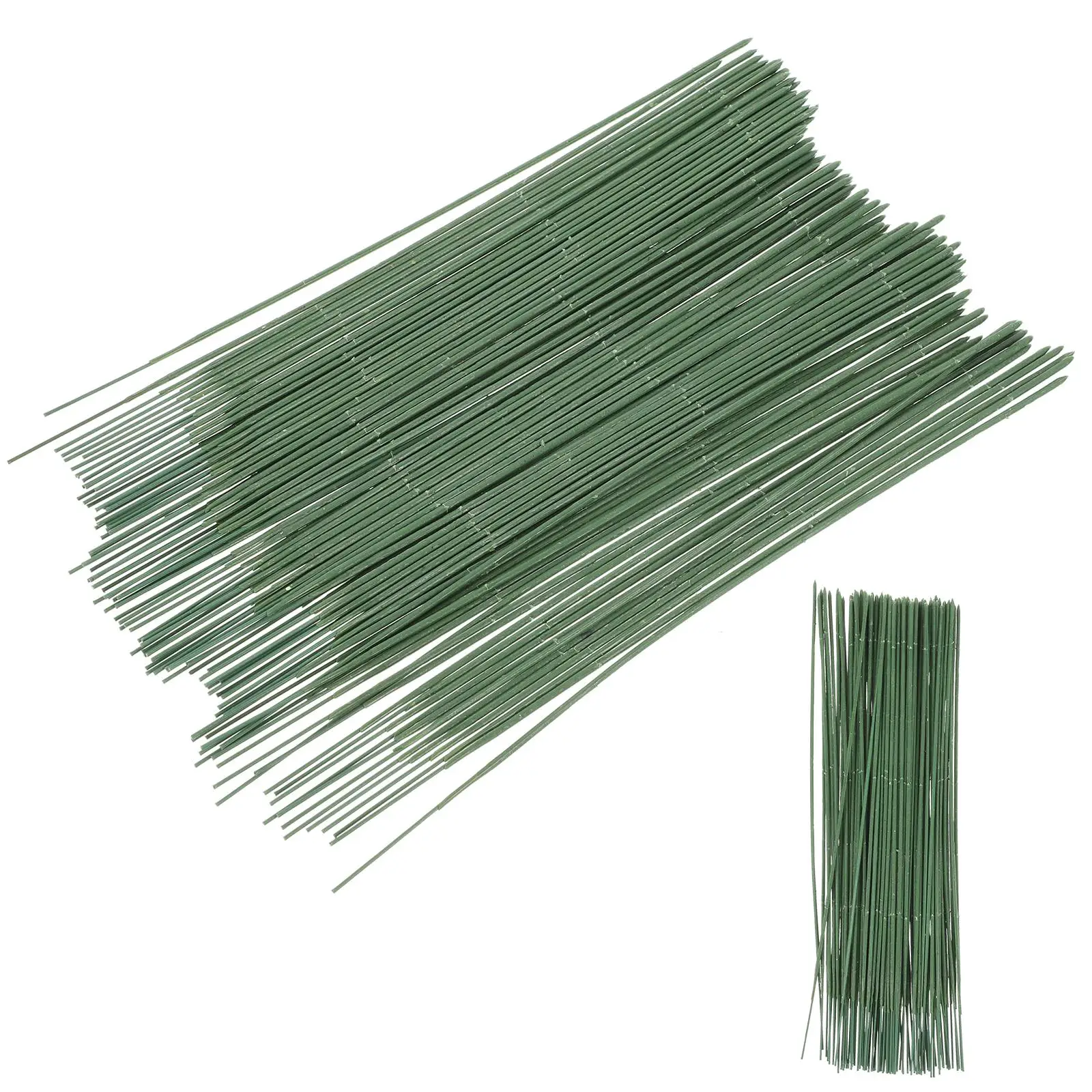 

100 Pcs Simulated Rose Branches Iron Wire Stem Artificial Flower Decorative Plastic Wedding Plant Craft Bouquet