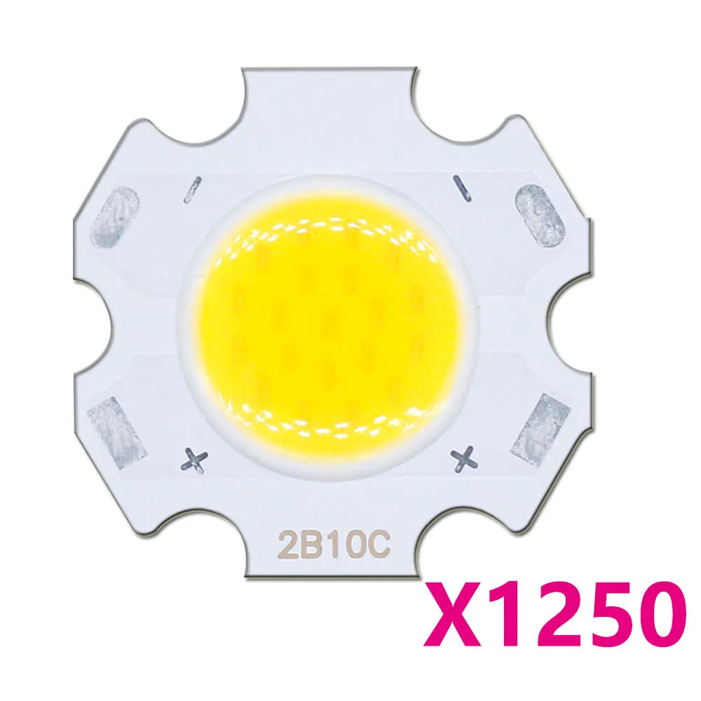 1250pcs LED COB Chips 3W 5W 7W 10W 240-260mA High Power 2020mm 9-11V Lighting Lamp For DIY Spotlight Led Bulb Cool white