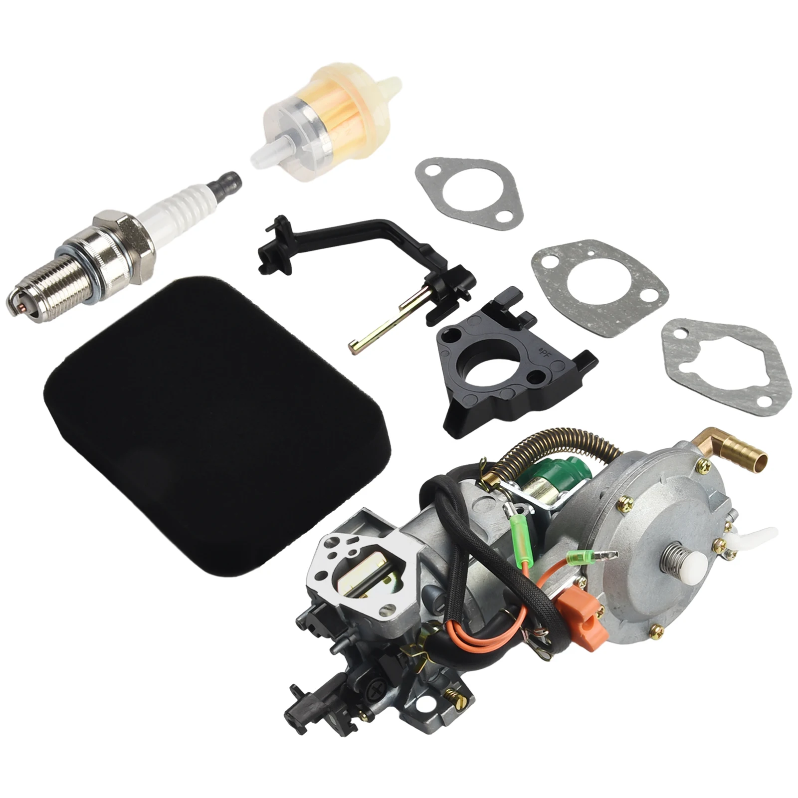 Kit Carburetor For Honda for gx390 188F For Motor Fuel Filter Generator Insulator Screw Spacers Spark  Kit Carburetor