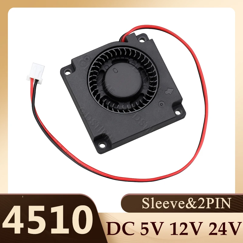 Gdstime 4510 24V Blower Fan DC 5V 12V Centrifugal Turbo Fan 45x45x10mm 2PIN Mini Cooler for 3D Printer&Aromatherapy Diffuser