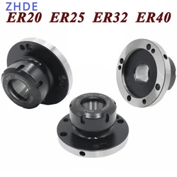 Zhde-cnc、コレットチャク、高精度、er16、er20、er25、er32、er40、80mm、100mm、直径125mm用の炭素鋼固定チャックホルダー