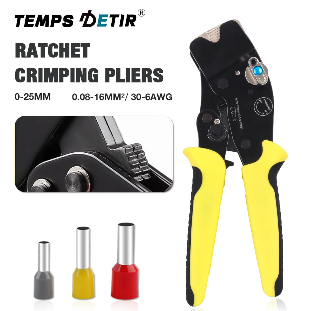 

Профессиональный инструмент для обжима проводов, обжимные клещи с трещоткой 30-6AWG, ручные обжимные клещи, инструмент для обжима клемм, инструменты электрика