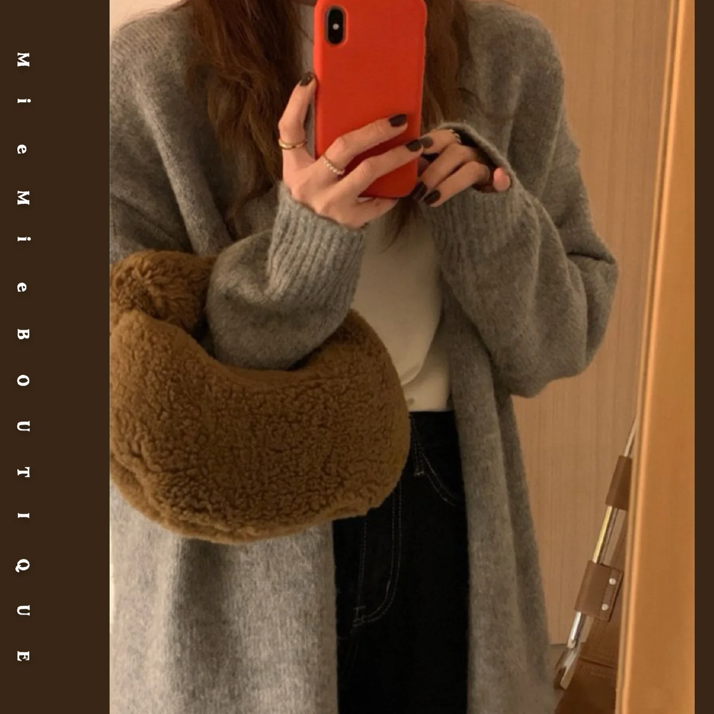 

Oversized Long Knitted Cardigan Coat without Buttons Vintage Lantern Sve Brued Lazy Sle Coffee Oaeal Open Front Sweater