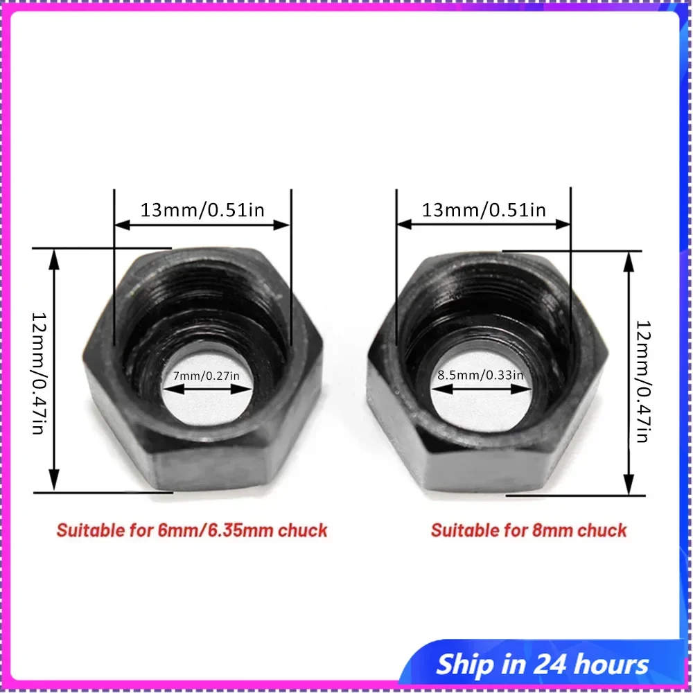 

1 Set 6mm Or 6.35mm Or 8mm Collet Chuck With Nut Engraving Trimming Machine Electric Router Milling Cutter Accessories