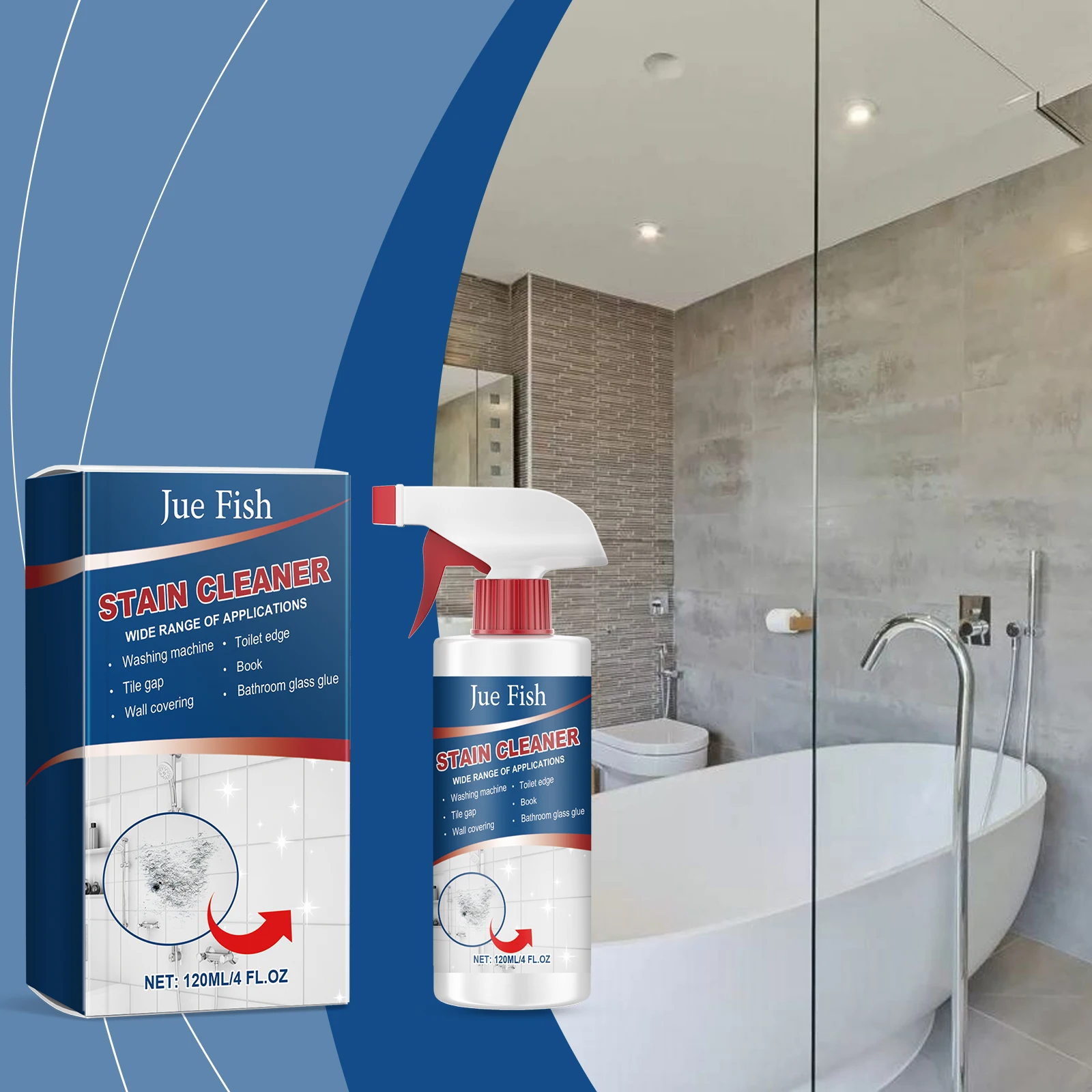 Household Bathroom Cleaner Dissolve Hard Scale Dirt for Bathtub Basin Toilet Indoor Restroom Daily Sanitary Cleaning Essentials