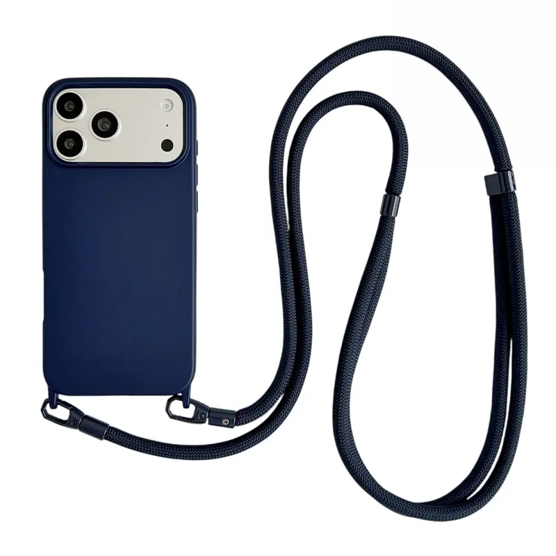 Offizielle Lanyard-Hülle für iPhone 17 Pro Max 14 12 11 13 15 16 Plus 17 Air Shockproof Candy Crossbody Neck Cord Strap Soft Cover – Detail 10