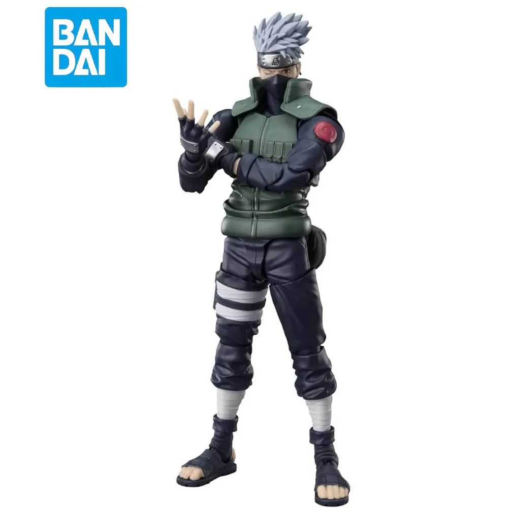 Bandai Original SHFiguarts NARUTO Hatake Kakashi 16CM Anime Action Figure Collectible Model Dolls Toy Ornaments Festival Gift