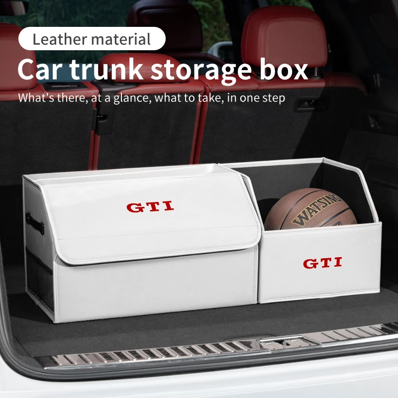 Car Trunk Organizer Box Tailbox Stowing Tidying Storage Bag For VW GTI Golf Jetta Passat CC Golf 5 7 Tiguan Scirocco Sagitar MK4