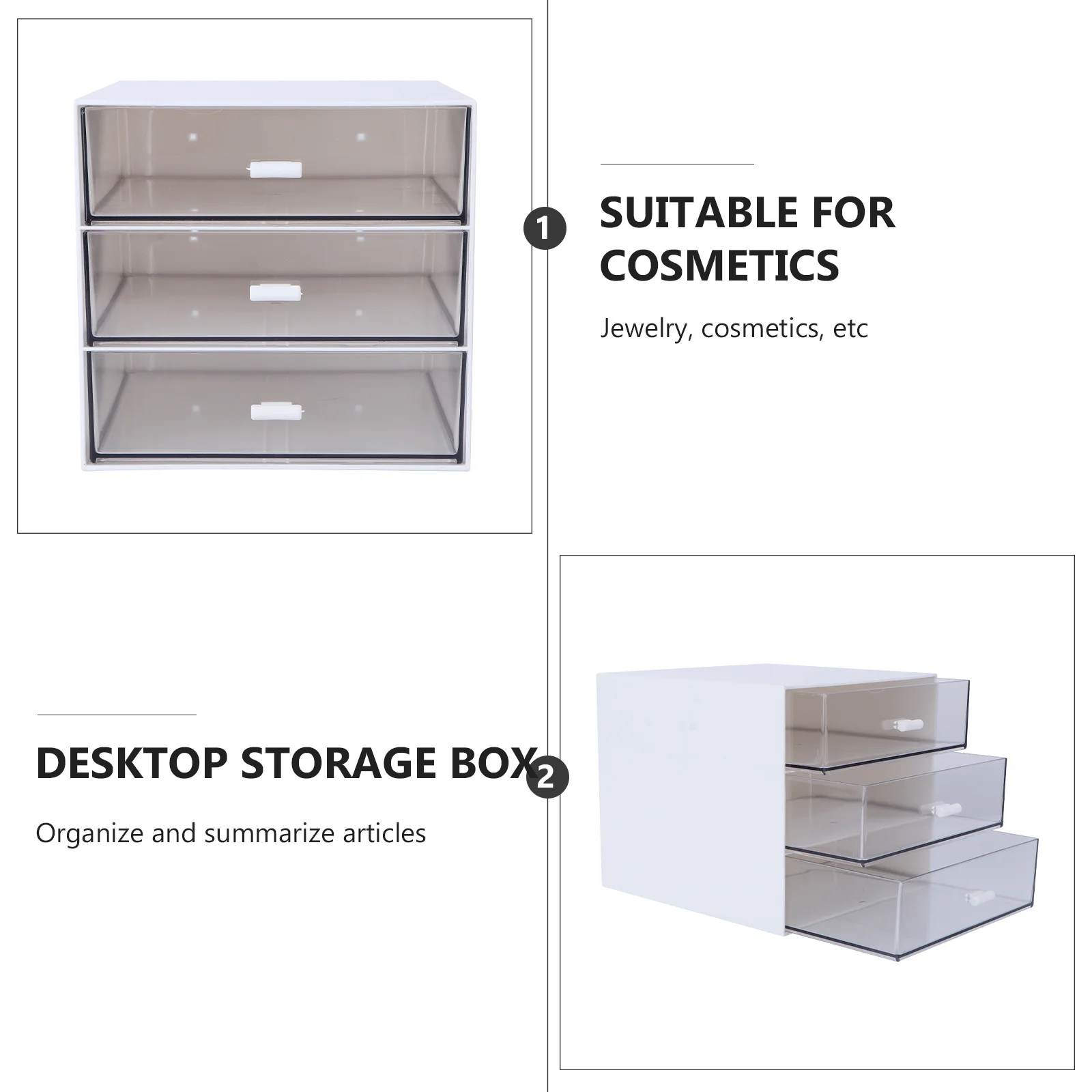 

1Pcs Sundries Storage Box Selected Material Not Easy to Deform Or Break Drawer Organizer Desktop Container Drawer Organizer