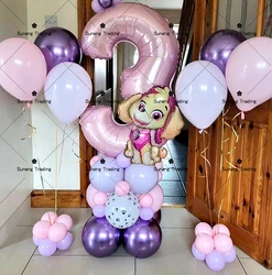 Paw Patrol Balloon Bouquet Set Bulbasaur Human Figure Aluminum Balloon Decor Supplies Kids Birthday Party Gift
