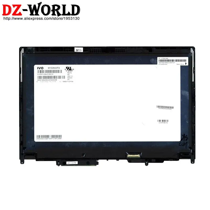 Imagem -03 - Exposição de Tela Lcd do Toque para Lenovo M133nwf4 300nit Thinkpad Ioga 370 02dl619 01hy329 01hy328 01hy327 01hy326 01hy594