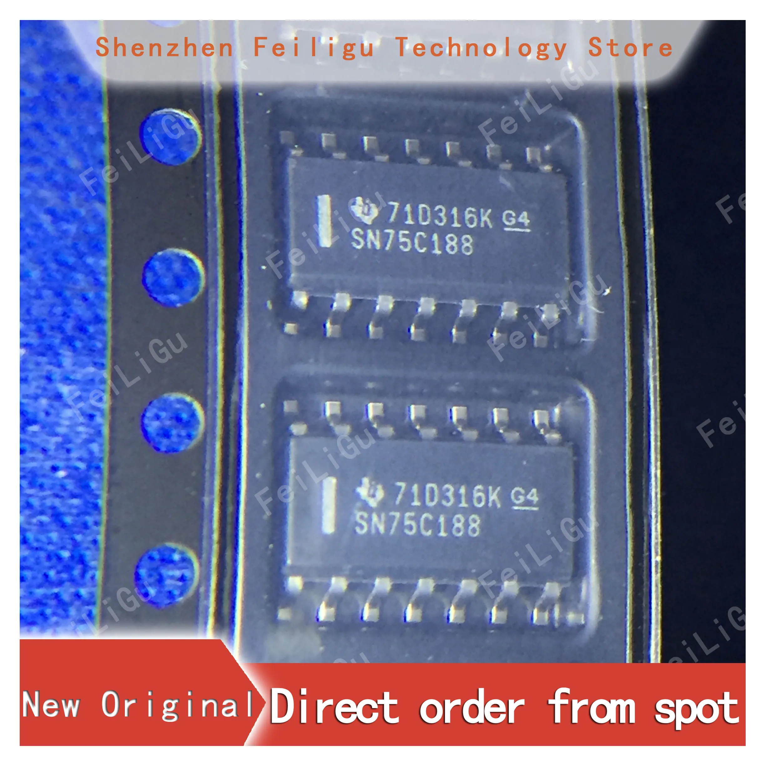 5/15/30/50Pieces 100% New original SN75C188DR SN75C188D SN75C188 Package:SOP14 Driver RS232 Chip