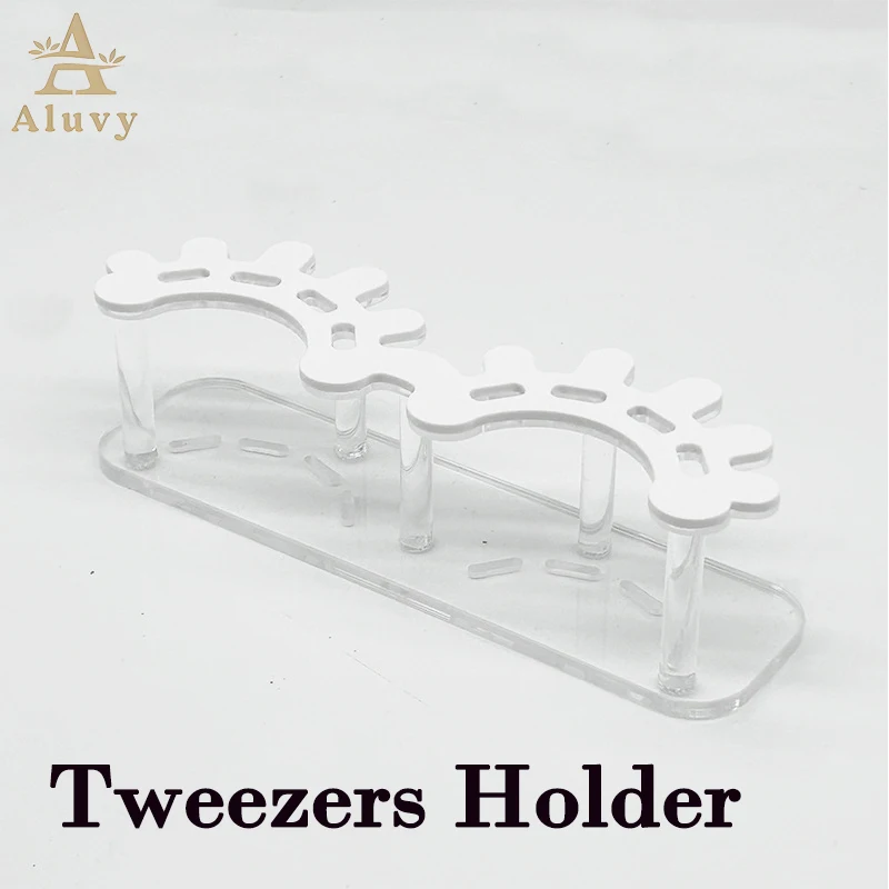 ​ Soporte para pinzas acrílicas, color rosa, blanco y negro, etiqueta privada, soporte para pestañas para extensión de pestañas, herramientas y accesorios de maquillaje para azulejos