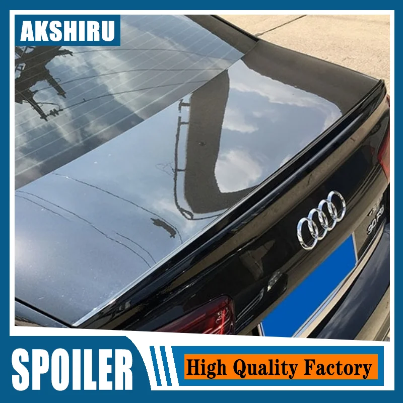 A6 C7 Modified S6 Style ABS Plastic Unpainted Rear Trunk Lip Spoiler for Audi A6 C7 2012 2013 2014 2015 2016 2017 2018 