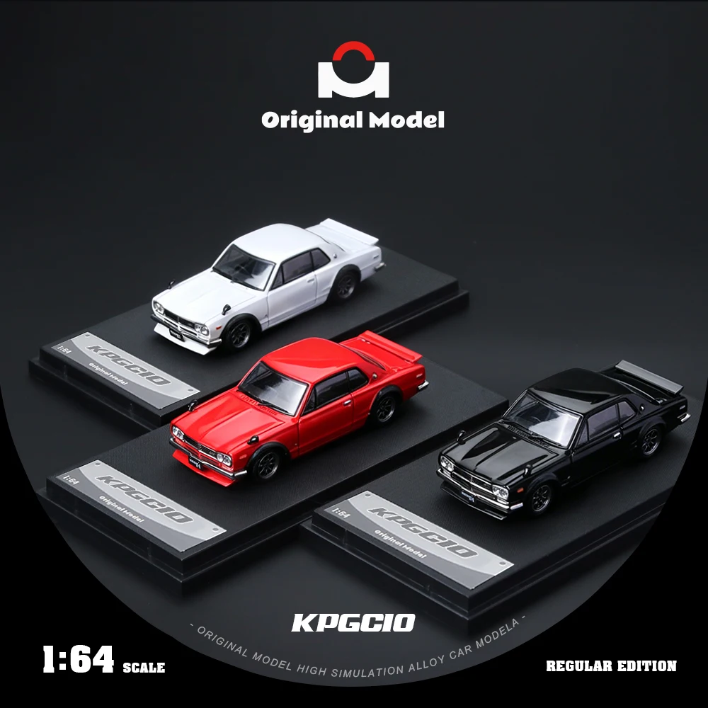 *Pre-order*Original Model 1:64 KPGC10 Red White Black Livery Diecast Alloy Model Car Simulation Mini Metal Collectible Car Toy
