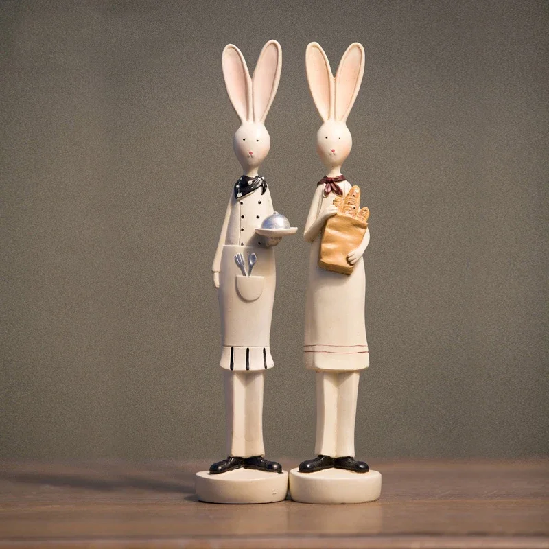 

Rabbit Cute Animals Resin Sculpture Wedding Decor Nordic Style Wine cabinet decoration Moder Home Decoration Accessories P36