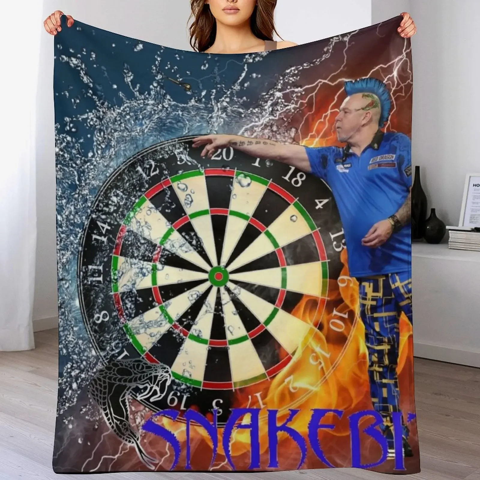 

Peter Wright Snakebite Throw Blanket Personalized Gift Sleeping Bag Retros Decoratives Blankets