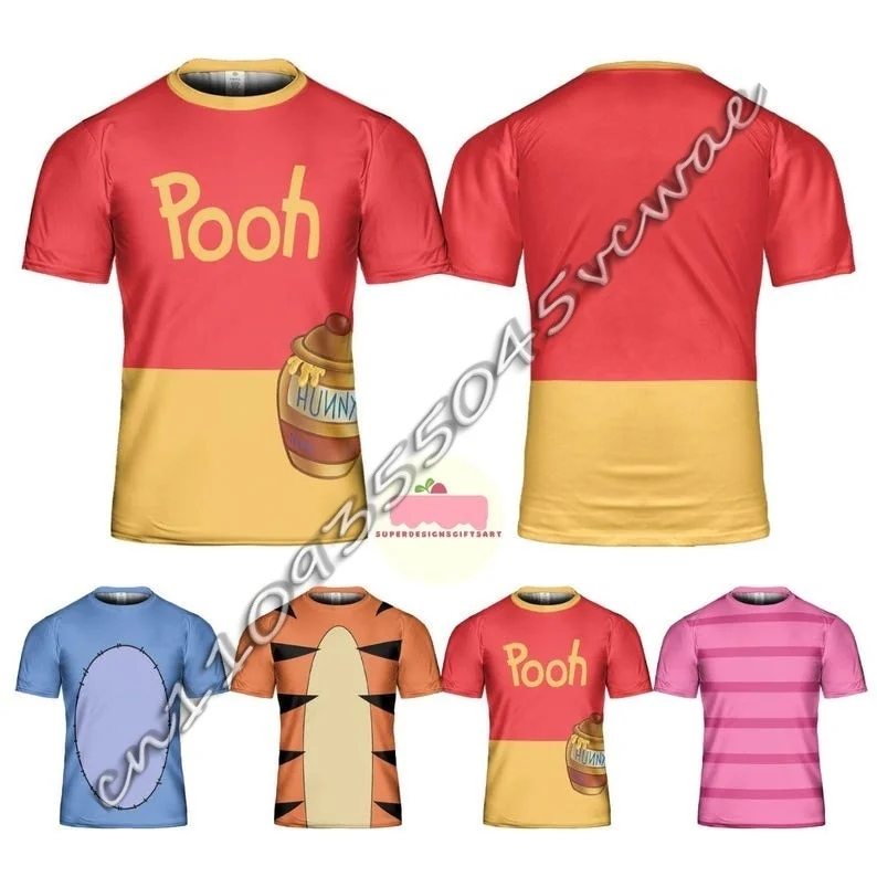 

Хит продаж: Новинка 2026 года – летние парные комплекты для беременных и детей в стиле косплей Дисней Винни-Пух (футболки)