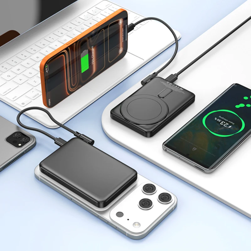 باور بانك لاسلكي مغناطيسي محمول 100000 مللي أمبير في الساعة شحن سريع بطارية خارجية لهاتف Magsafe لهاتف iPhone Samsung Xiaomi 2026