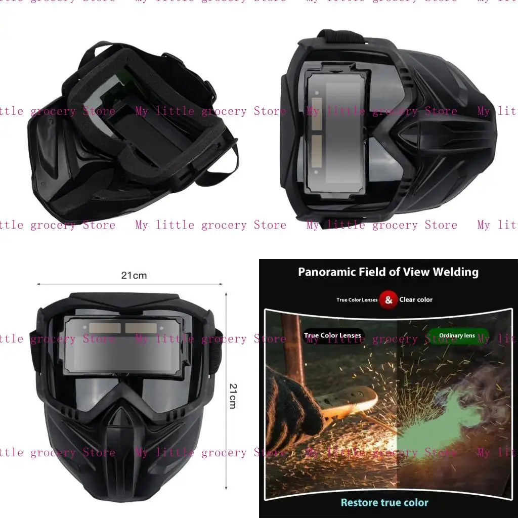 D5BD HEAT HEAT WELDING Mask Auto Auto Menyesuaikan Lensa Lensa Cakupan Penuh Pelindung Helm Lepas Lapisan Fleksibel